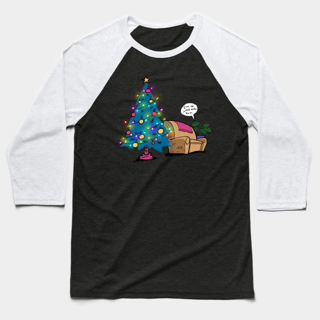 Lovely Christmas tree Baseball T-Shirt by neilkohney